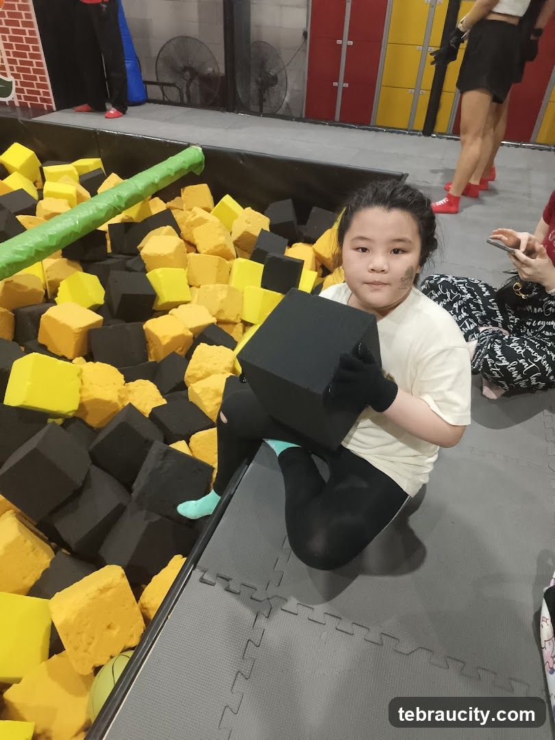 Child in Foam Pit