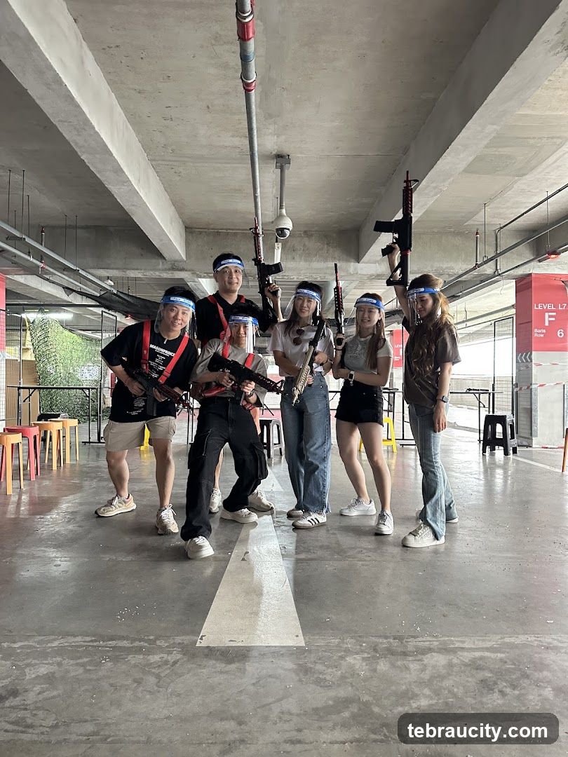 Group with toy guns