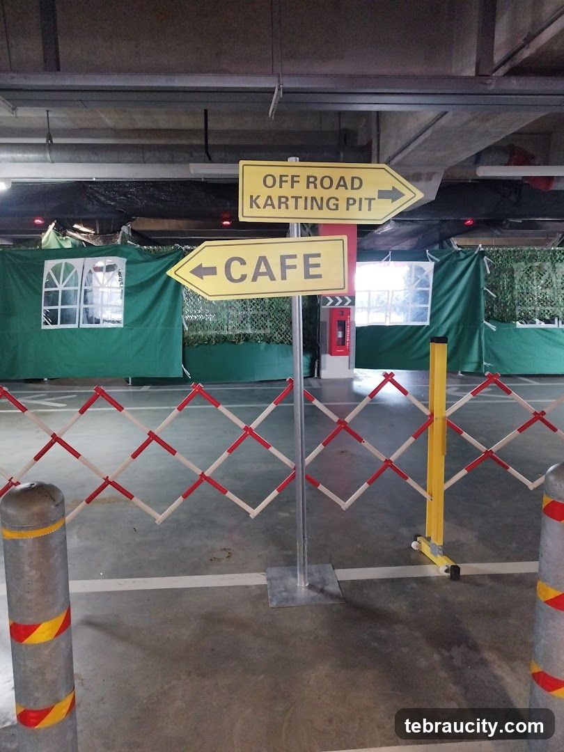 Directional Signs for Karting and Cafe
