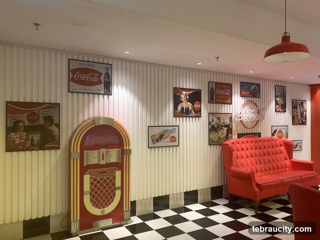 Retro Diner Interior with Coca-Cola Memorabilia