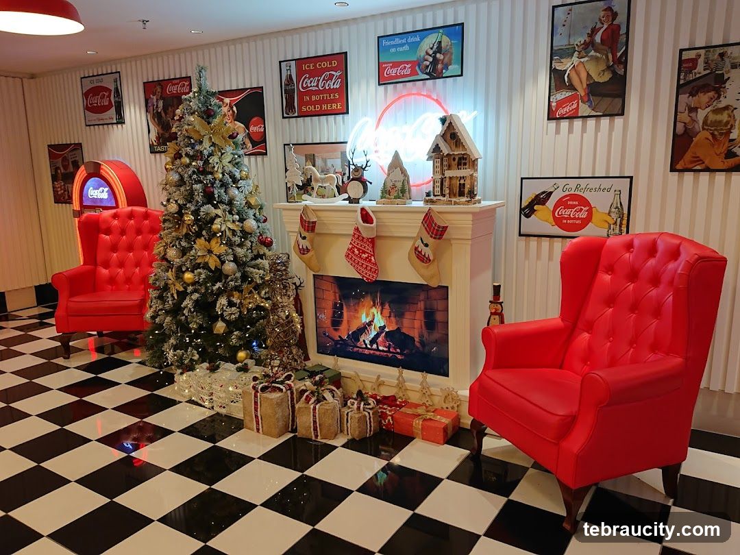 Christmas Decor with Coca-Cola Memorabilia