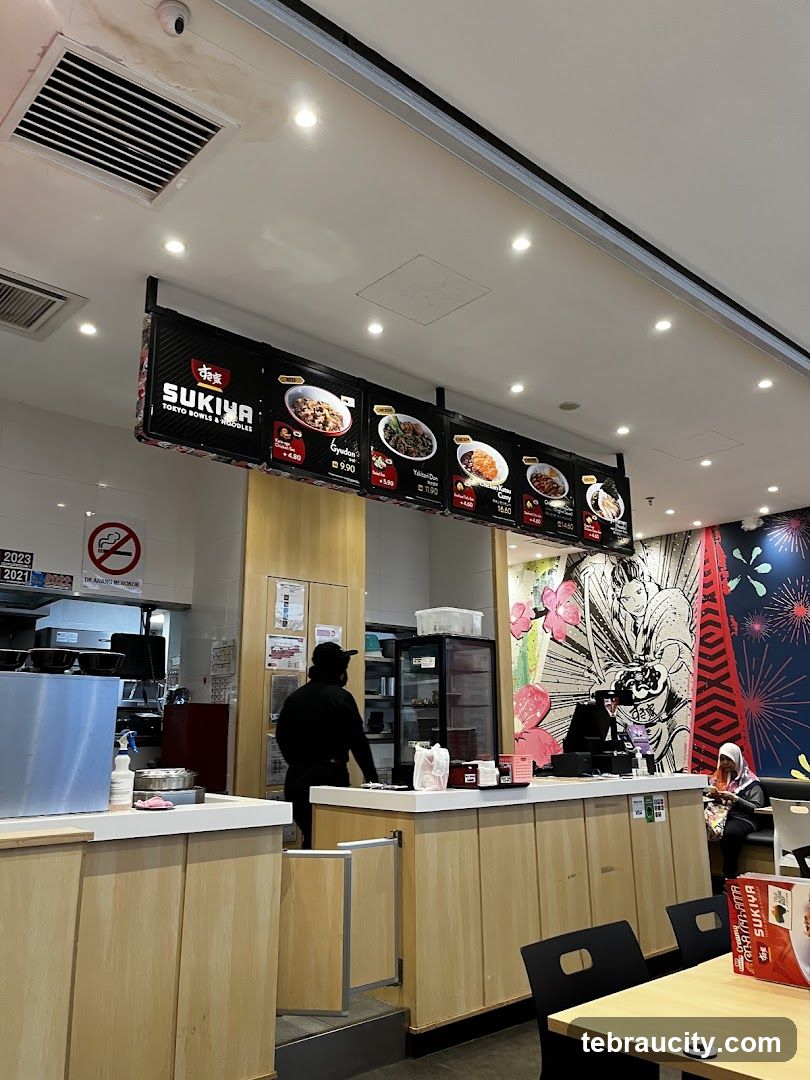 Sukiya Tokyo Bowls & Noodles Menu Display