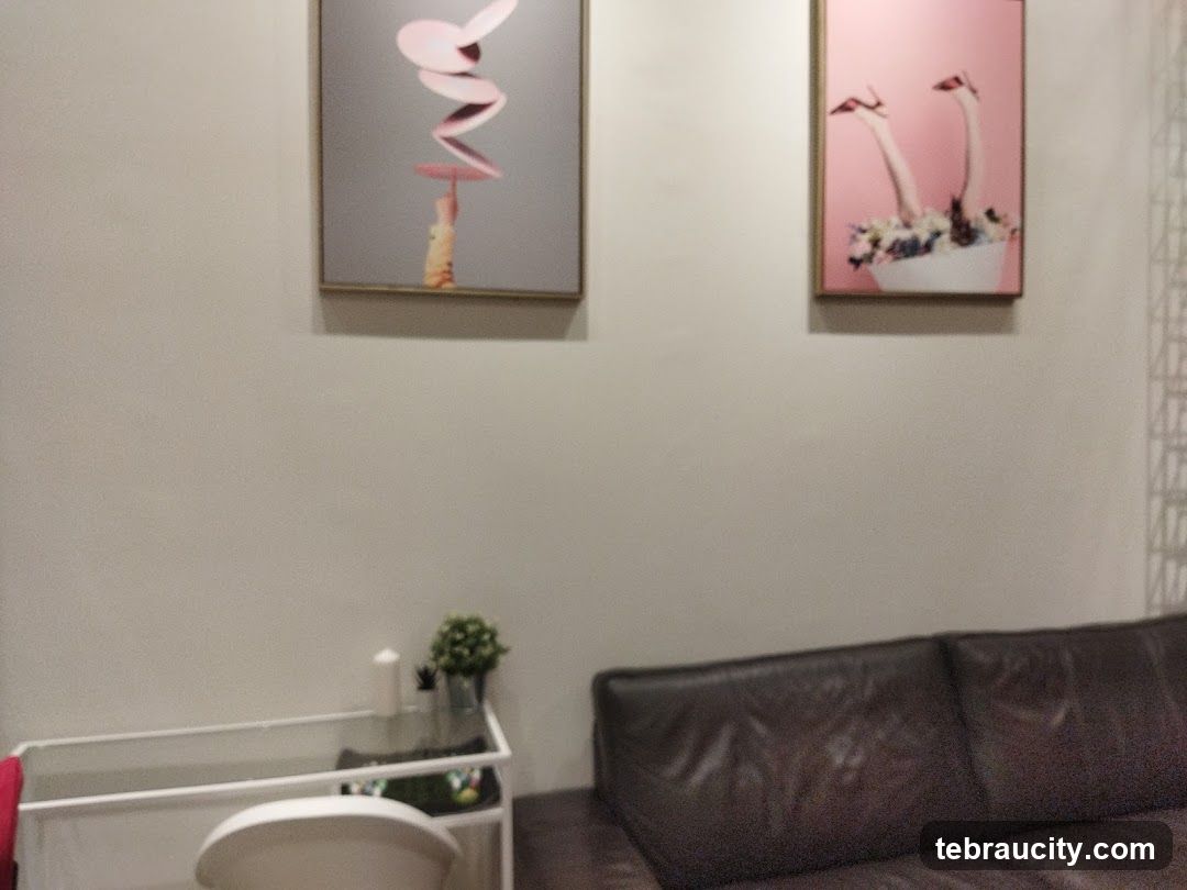 Interior with artwork and seating