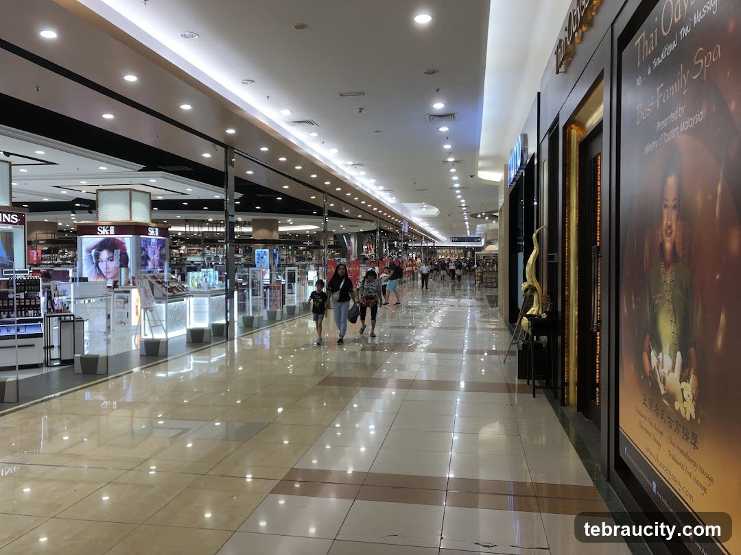 Mall Interior with Shops