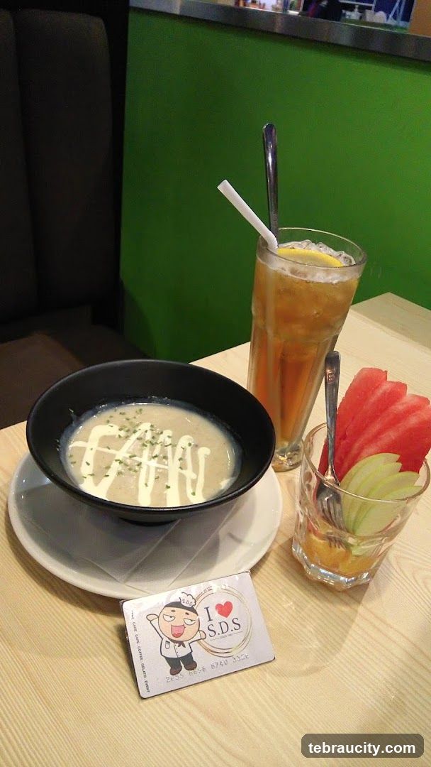 Soup, Drink, and Fruit