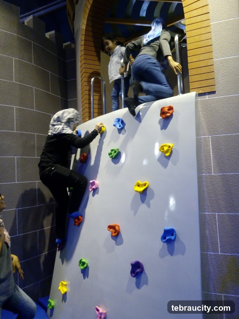 Children Climbing Wall