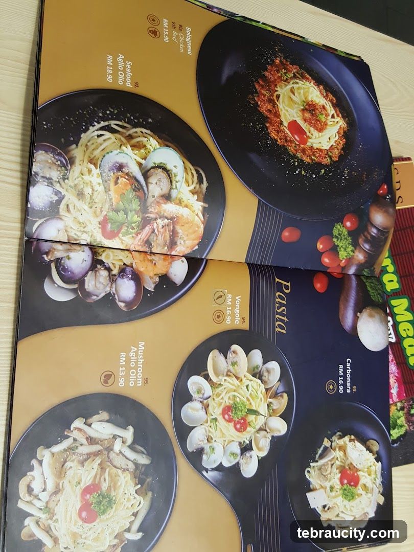 Pasta Menu