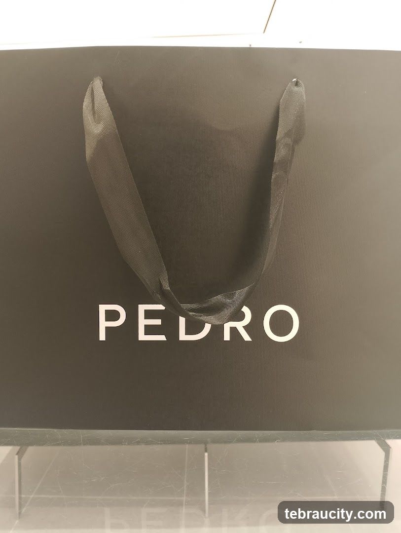 Black Shopping Bag with PEDRO Logo