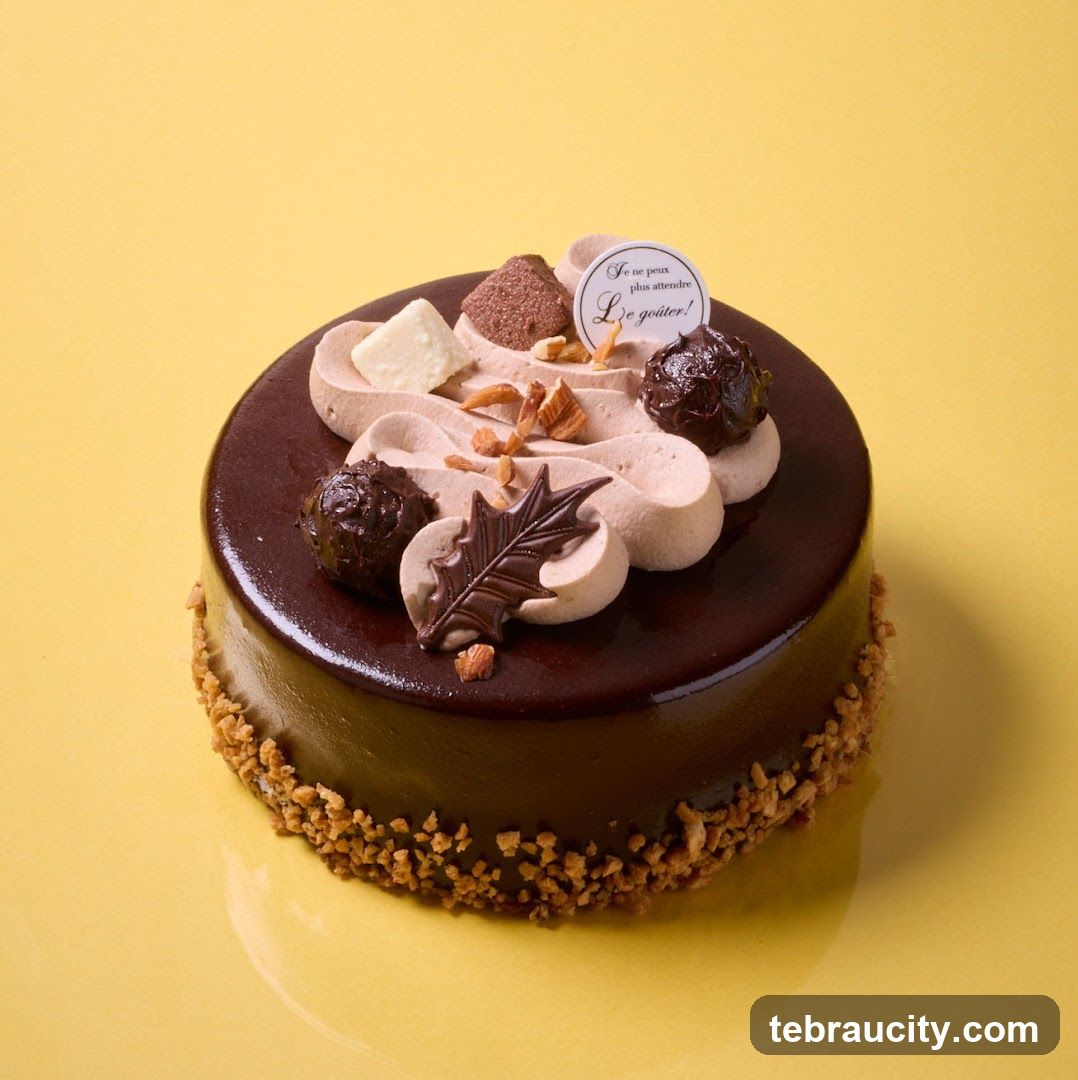 Chocolate Cake with Cream and Nuts