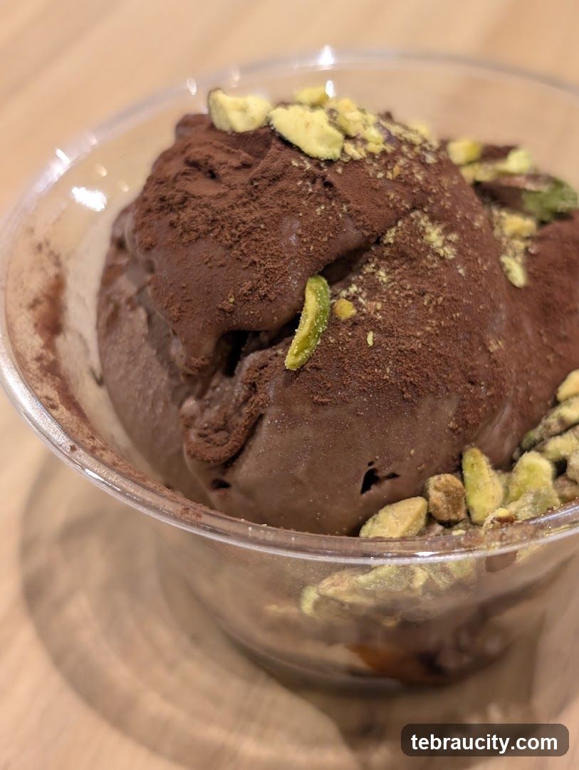 Chocolate Ice Cream with Pistachios