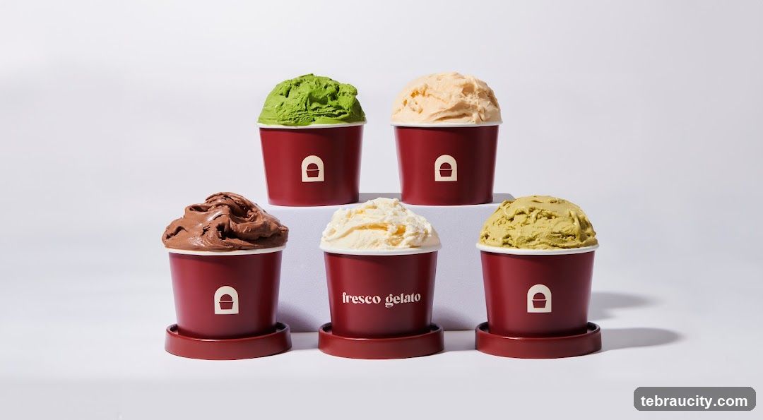 Assortment of Gelato Flavors