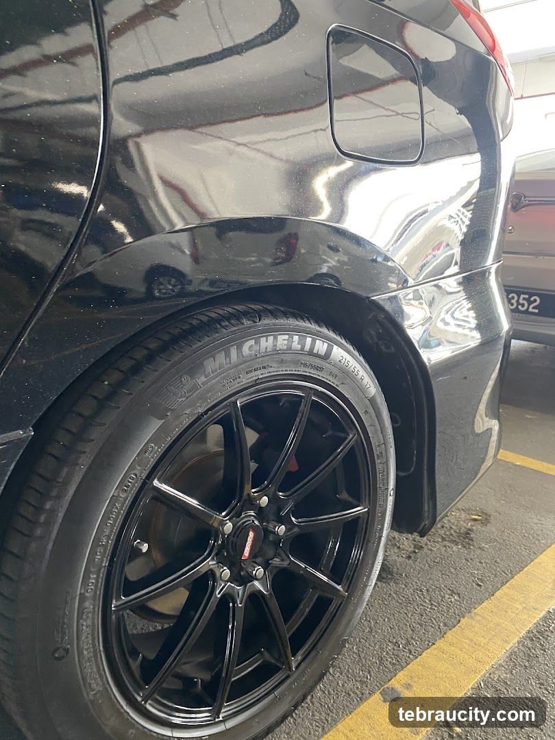 Black Car Wheel and Fender