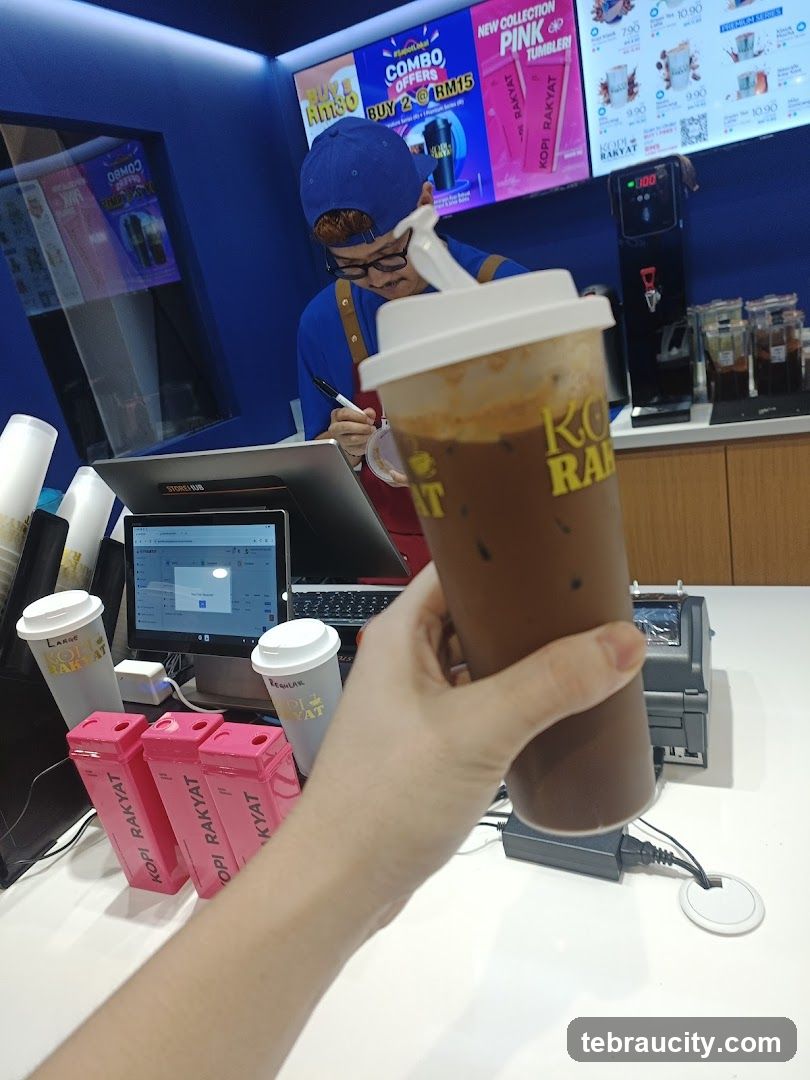 Counter with drinks and promotions