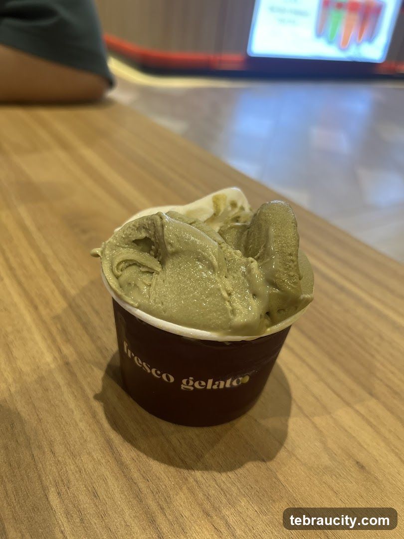 Gelato in a cup