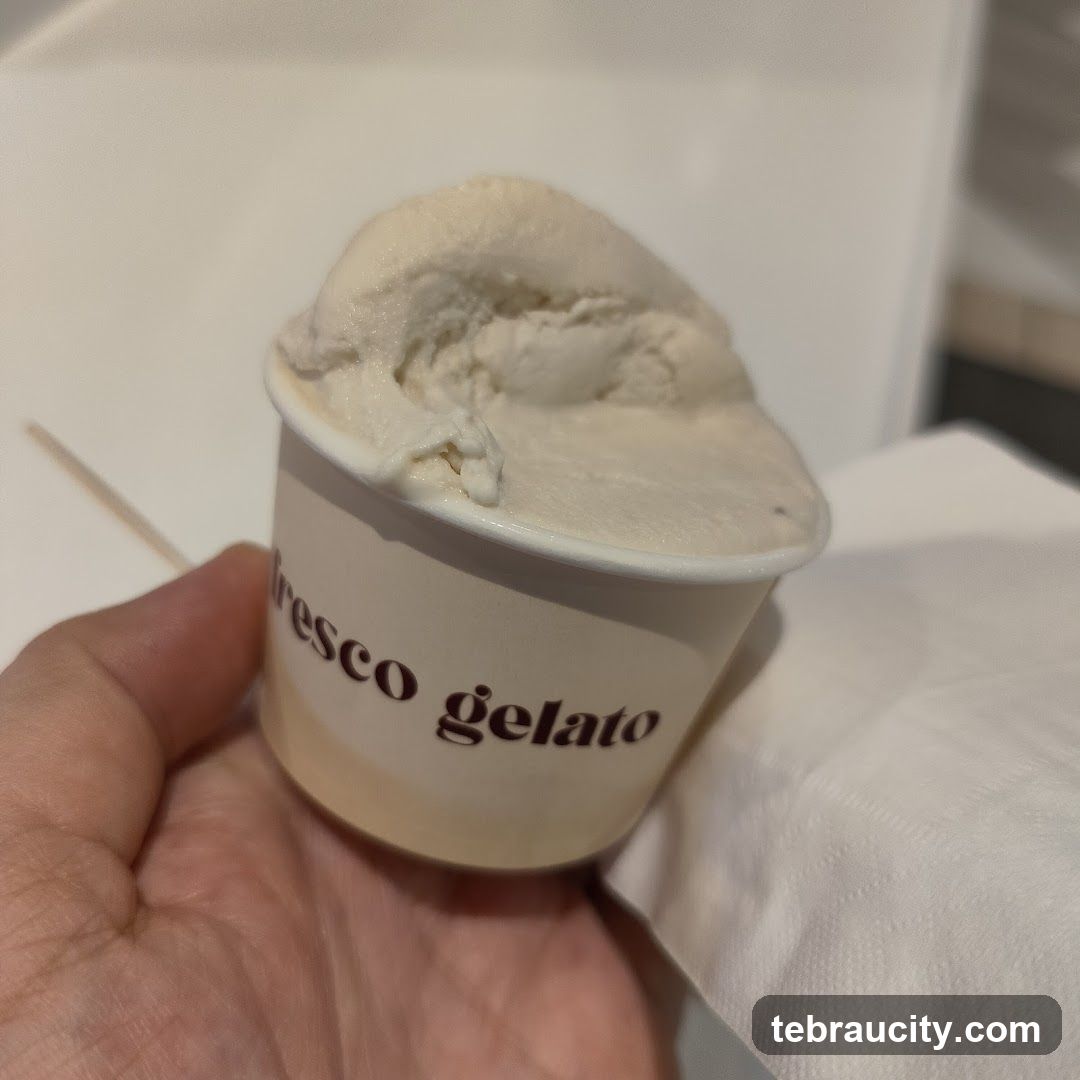 Gelato in a cup