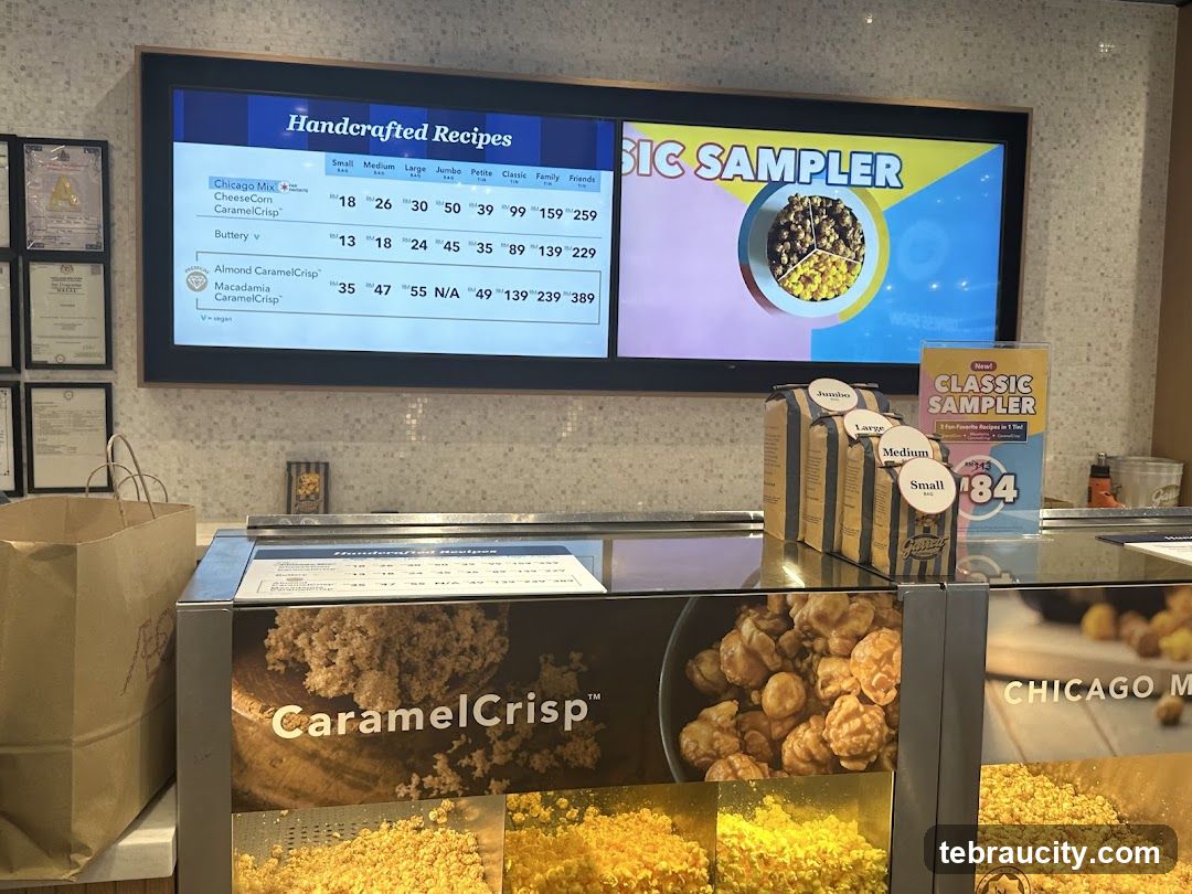 Popcorn Menu and Sampler Display