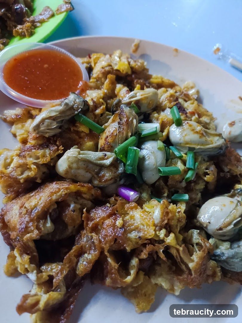 Fried oyster and carrot cake