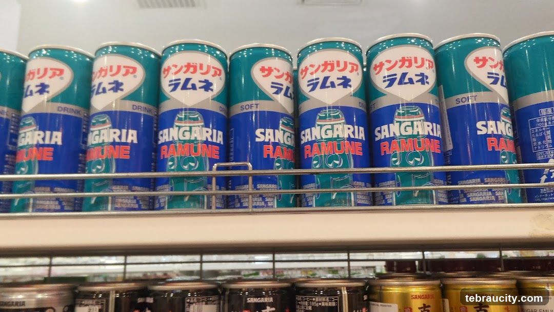 Sangaria Ramune Cans on Shelf