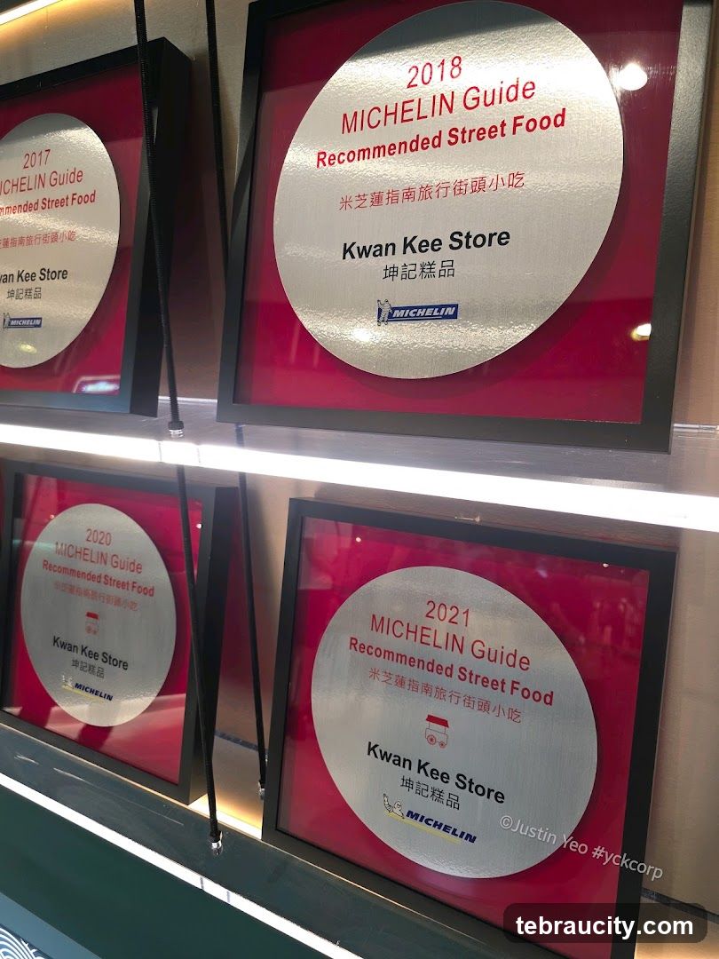 Michelin Guide Awards Display