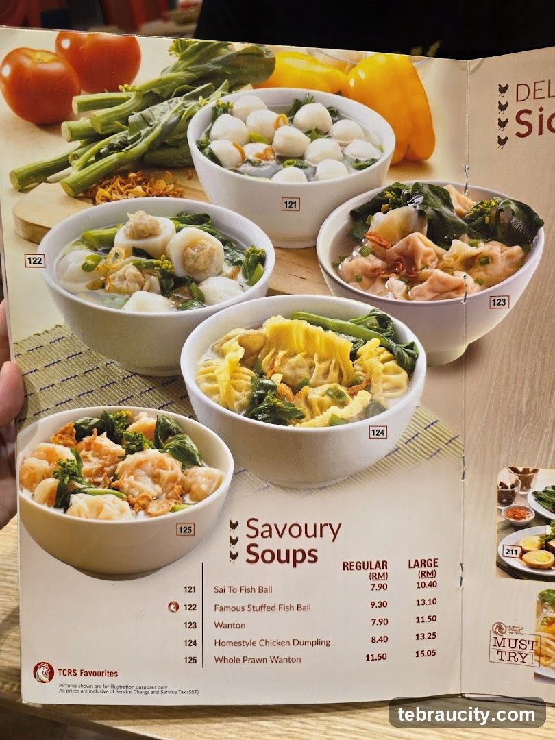 Savoury Soups Menu