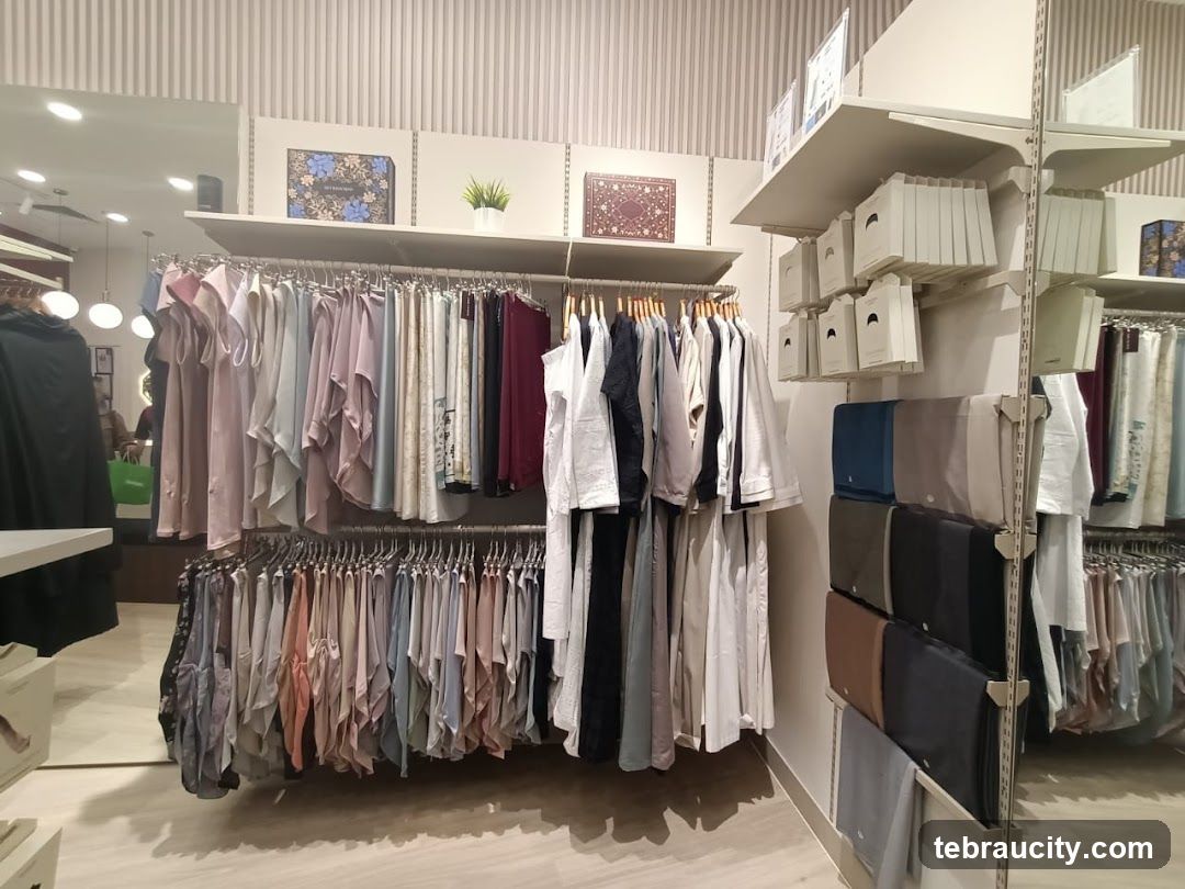 Interior of clothing store