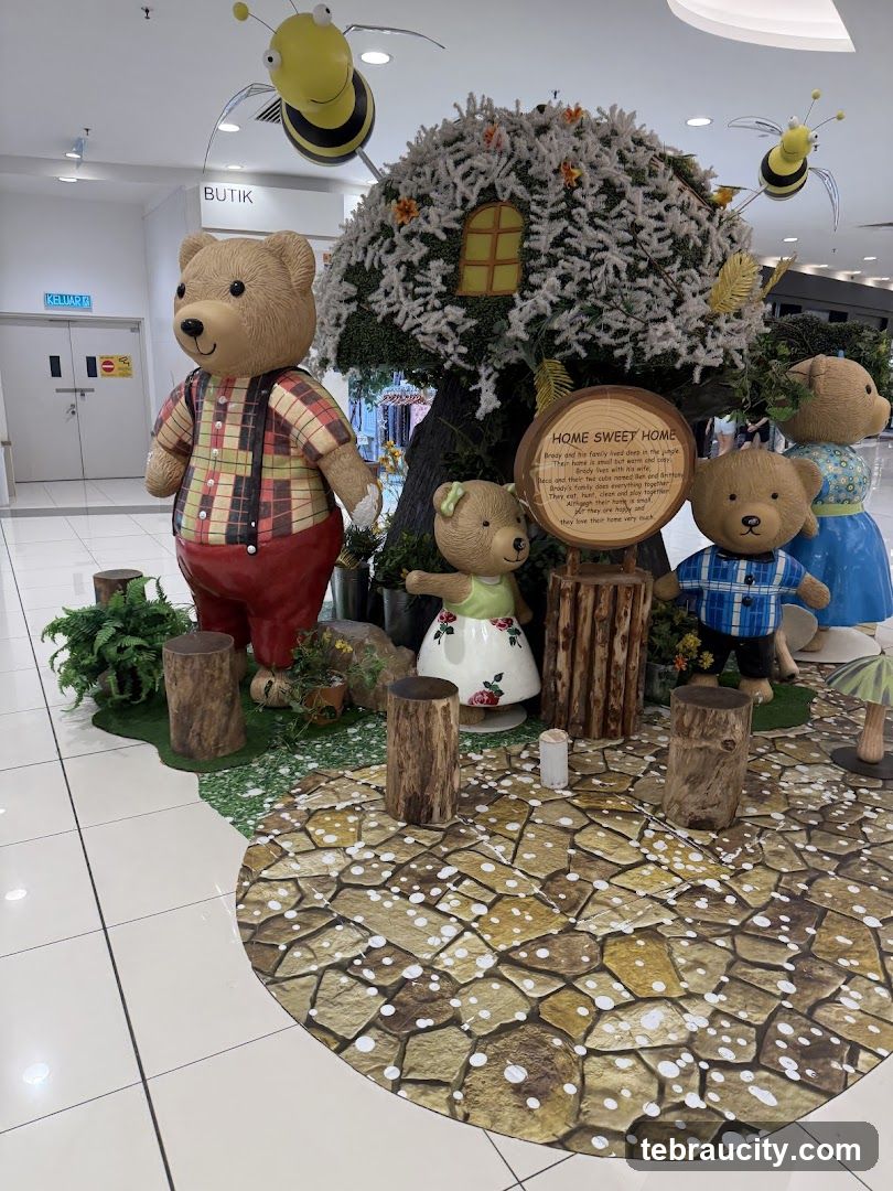 Bear-themed indoor display
