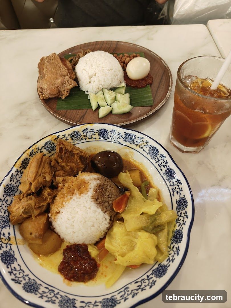 Nasi Lemak and Iced Tea
