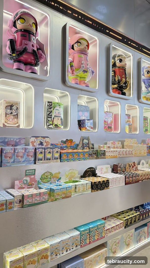 Display of collectible toys