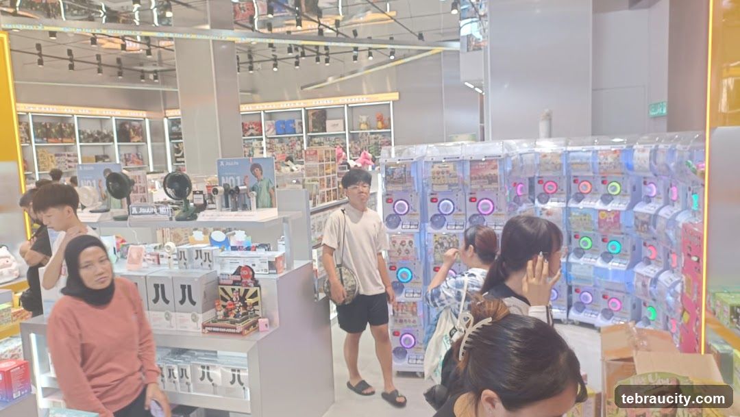 Gachapon Machines and Merchandise Display