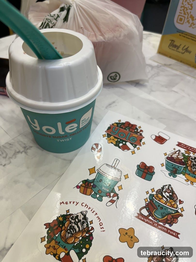 Yolé Christmas Stickers and Drink