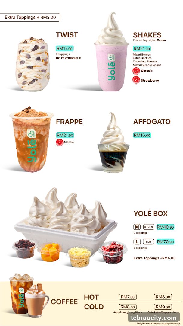 Yolé Menu