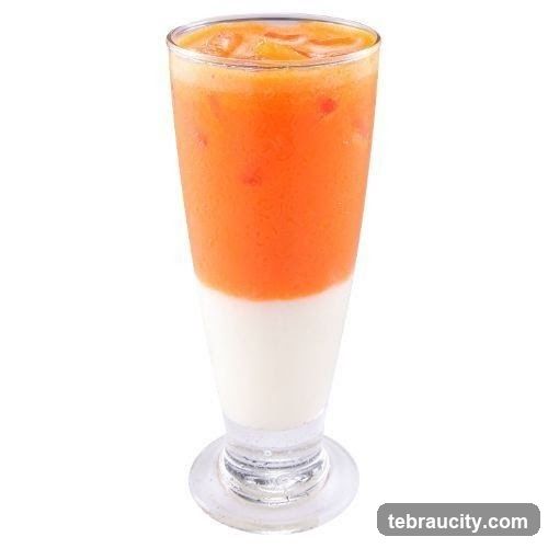Orange and White Layered Drink