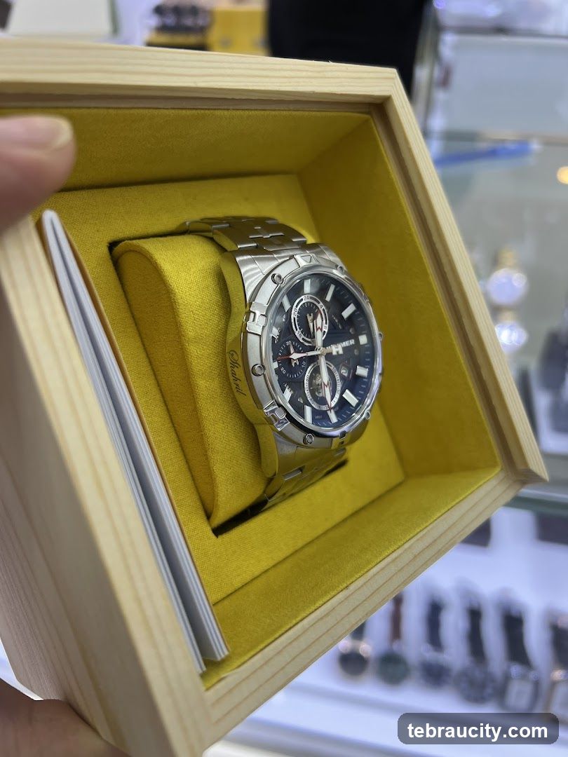 Watch in a Wooden Box