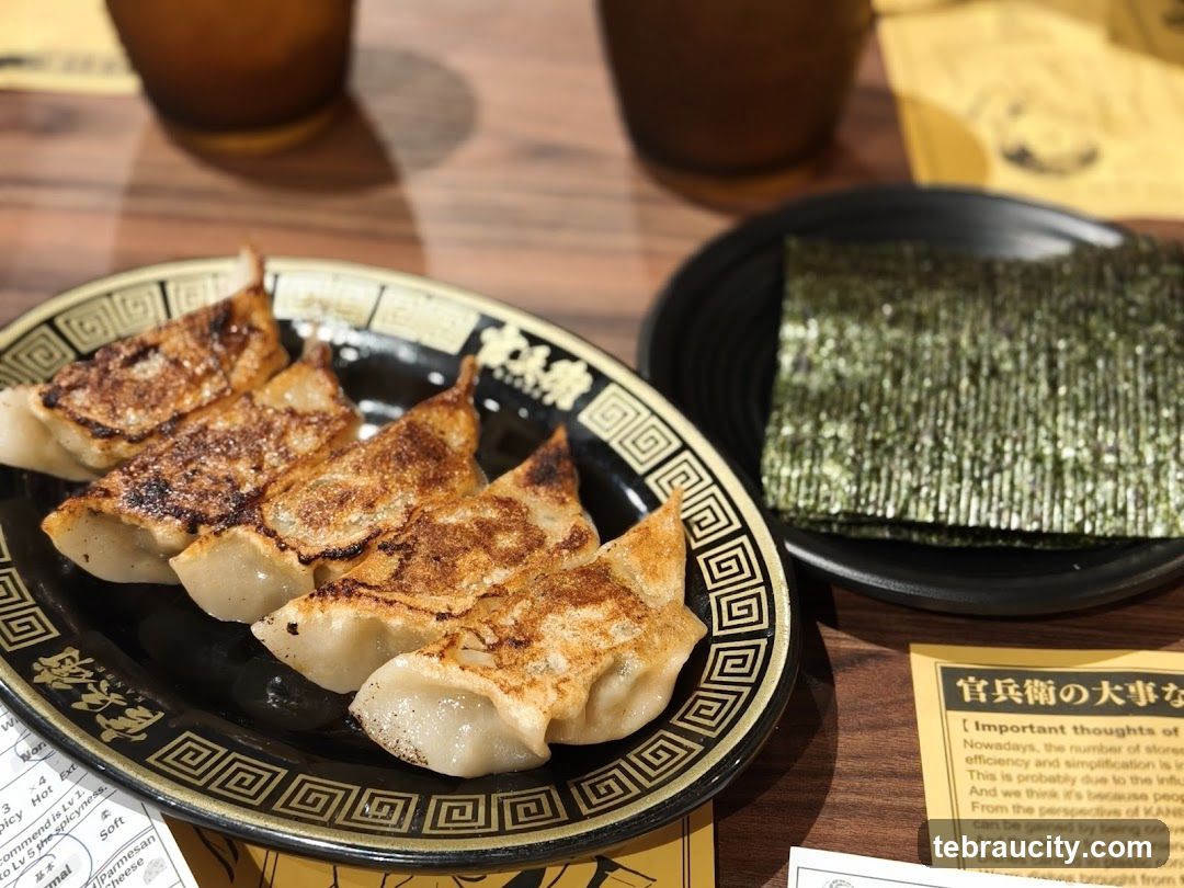 Gyoza and Seaweed