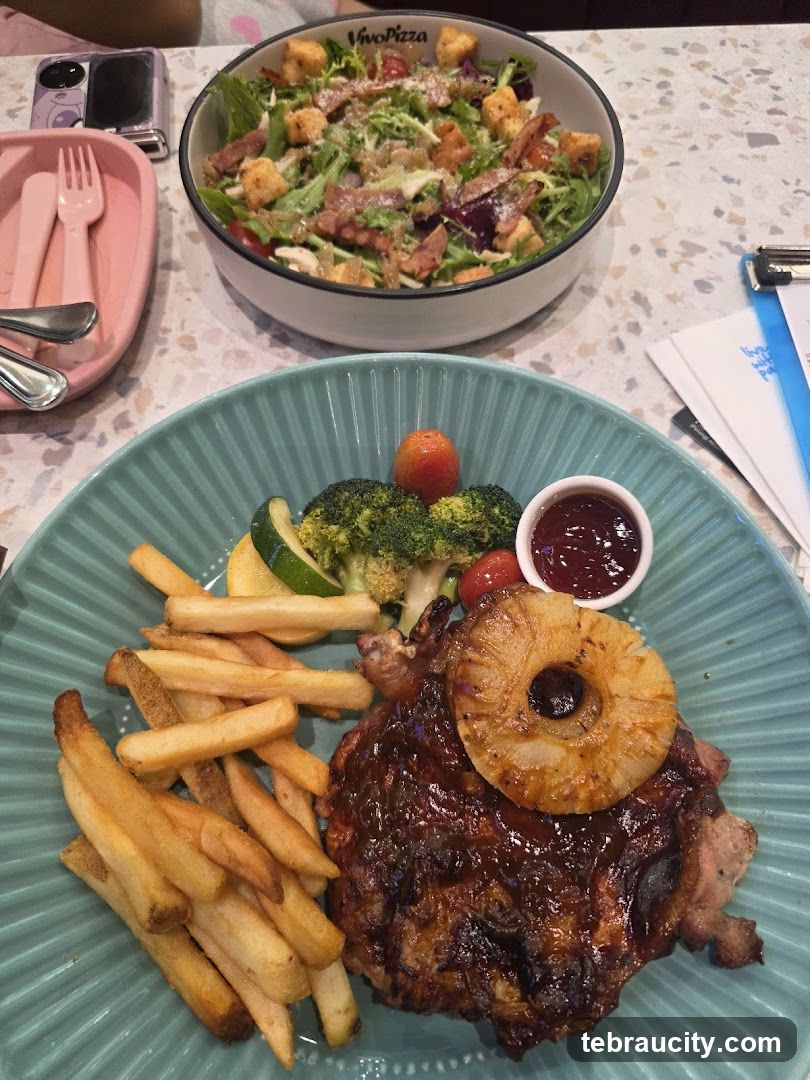 Pork Ribs with Fries and Salad