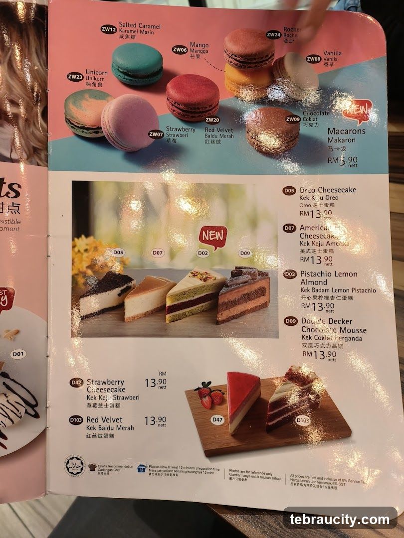 Desserts Menu