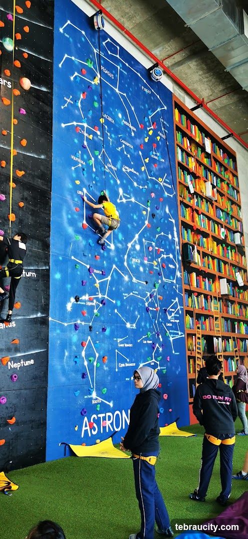 Indoor Climbing Wall with Constellation Theme