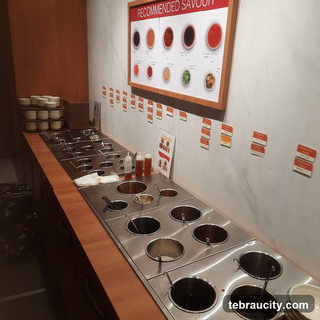 Sauces Bar Area