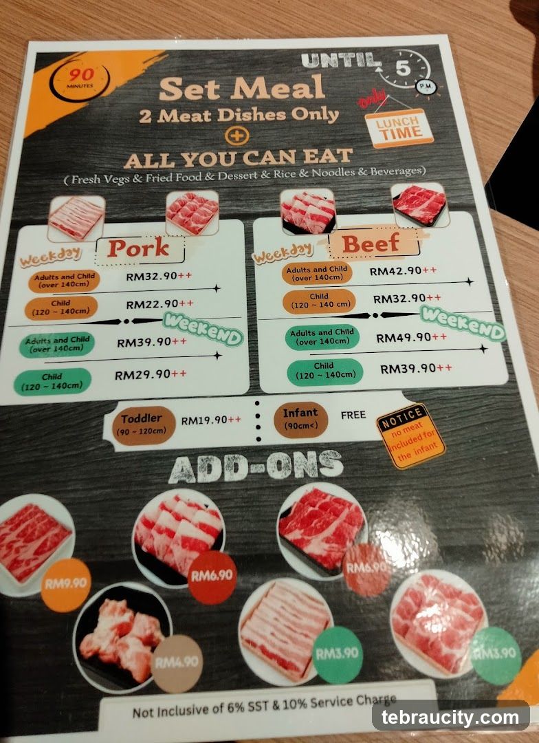 Set Meal Menu