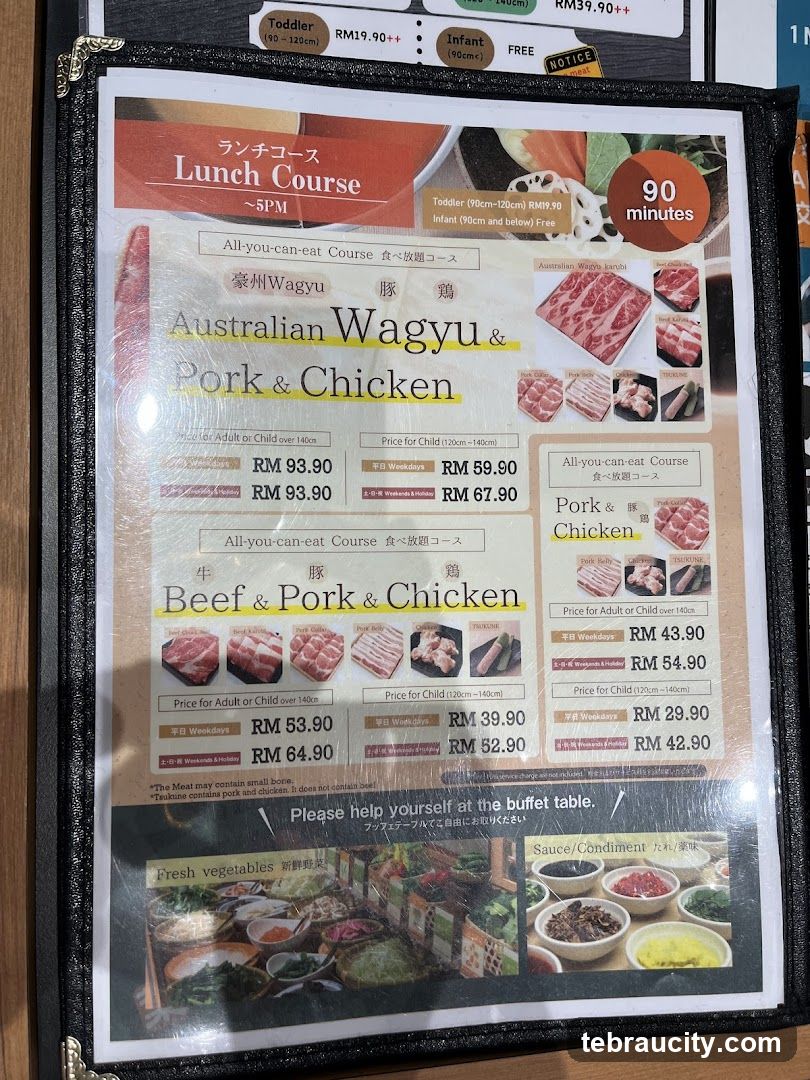 Lunch Course Menu