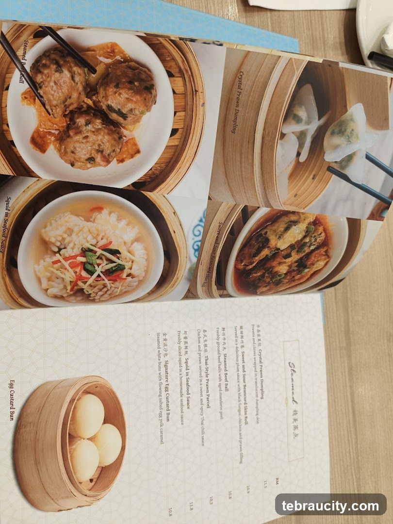 Dumplings and Steamed Items Menu