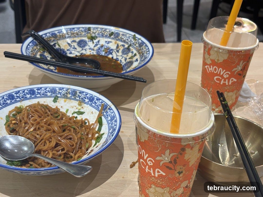 Dining Table with Food and Drinks