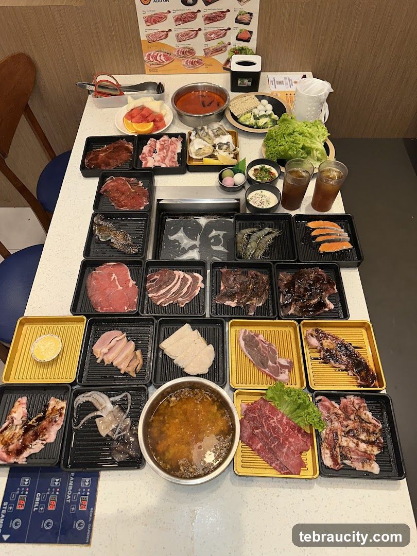 Assortment of Meats and Seafood for Hot Pot