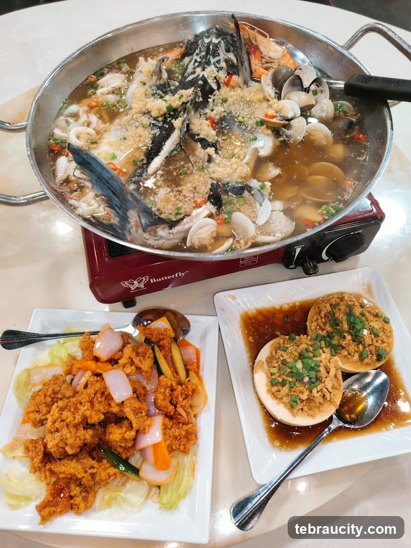 Seafood Hot Pot and Side Dishes