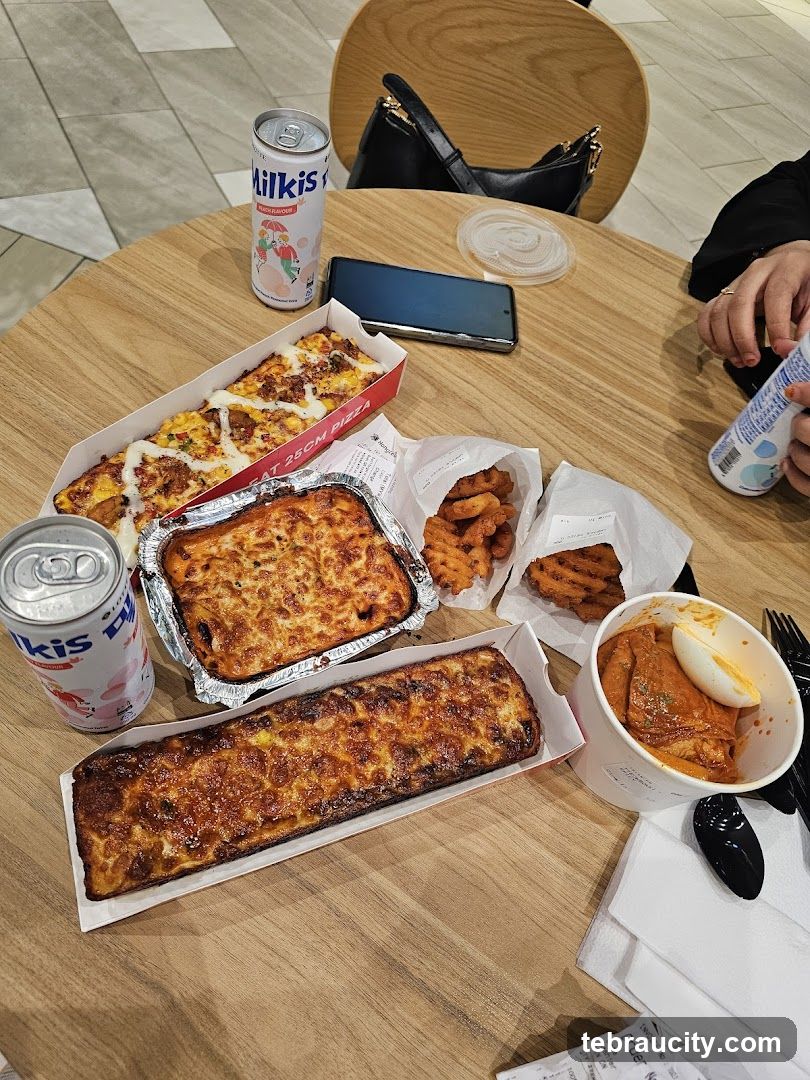 Food spread on a table