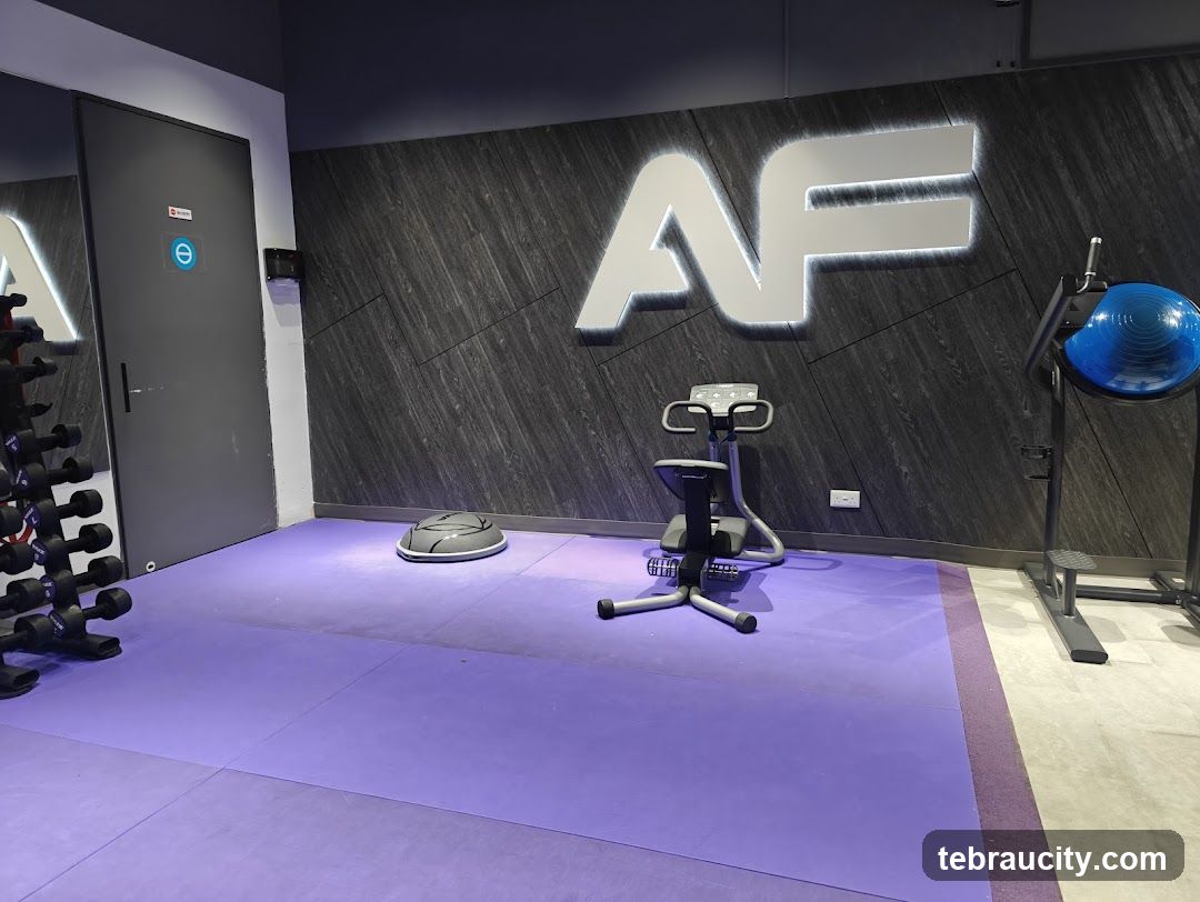 Gym Interior with Equipment