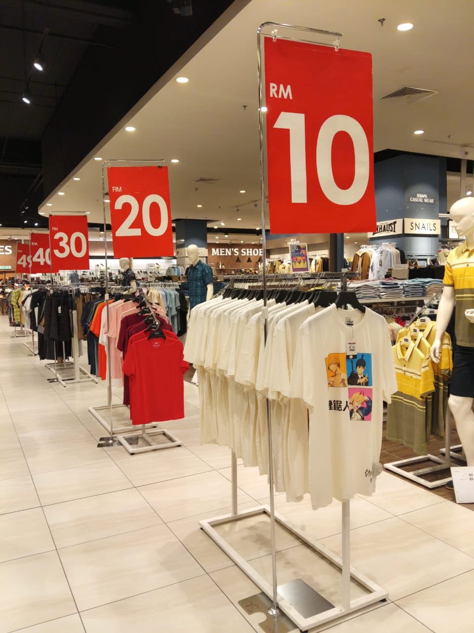 Men's Department Clearance Sale at AEON Tebrau City, Items from RM10