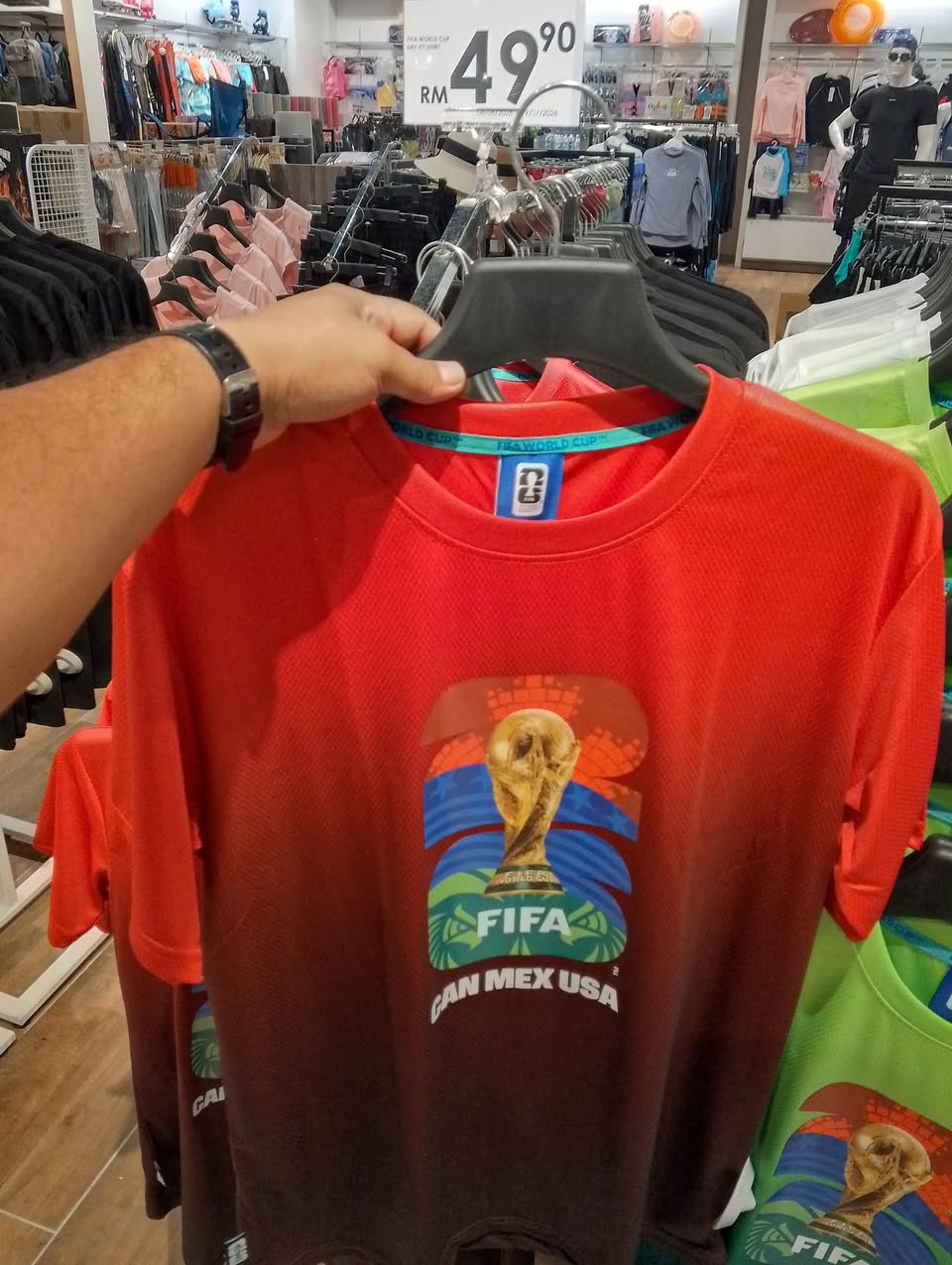 FIFA World Cup 2026 official licensed water bottle in retail packaging