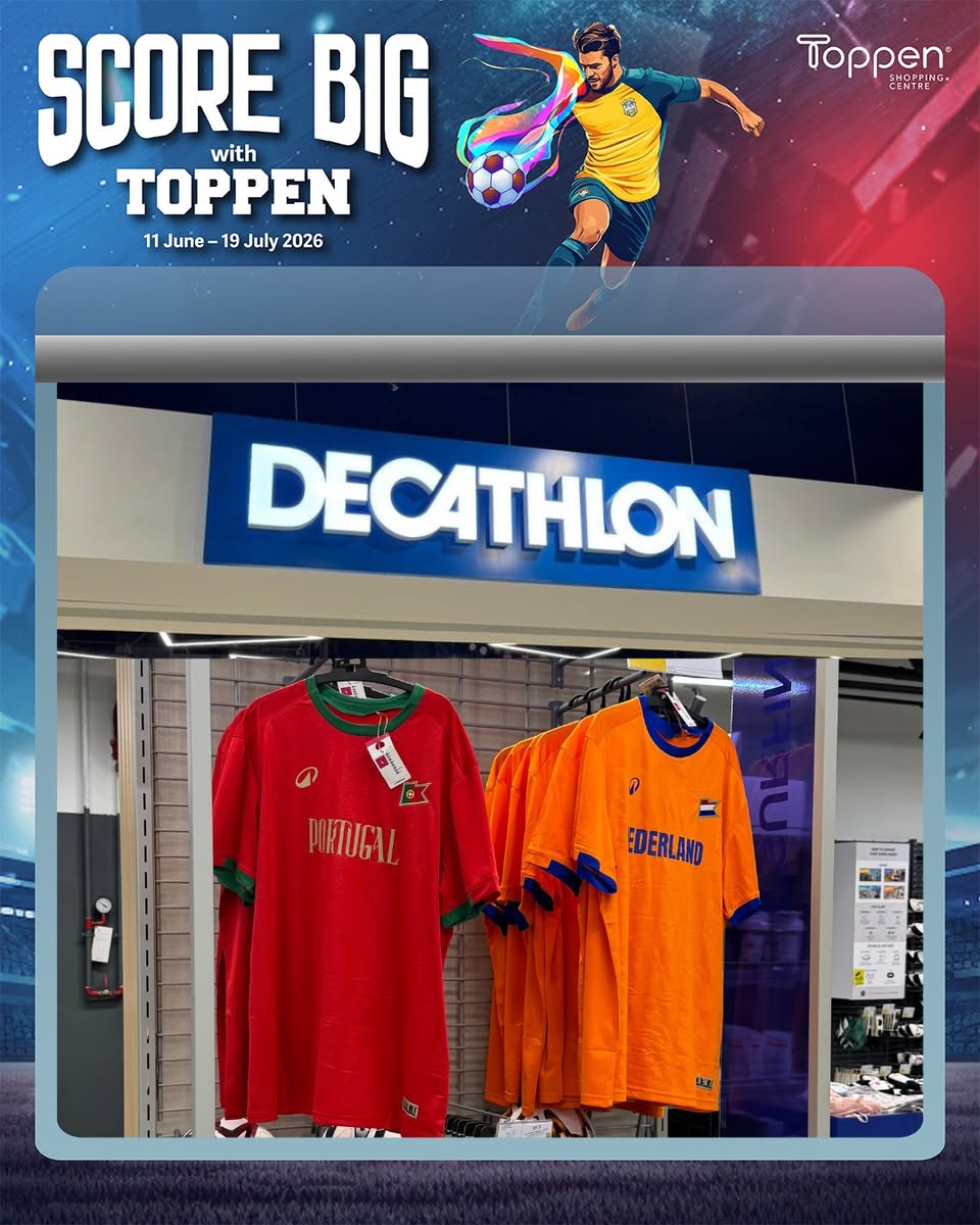Decathlon at Toppen with Portugal and Netherlands national team jerseys for the Score Big promotion