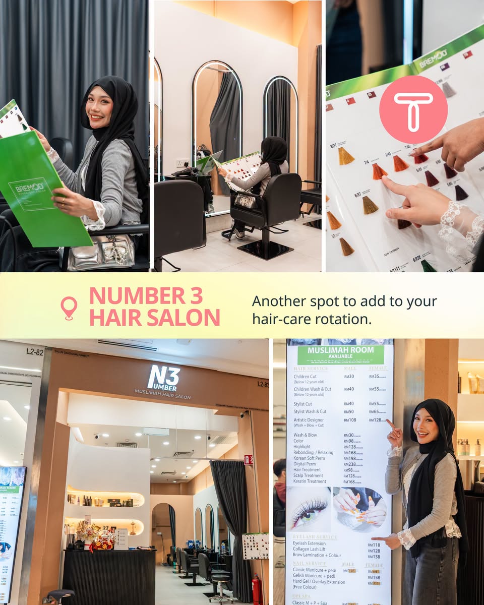 N3 Number Muslimah Hair Salon price list